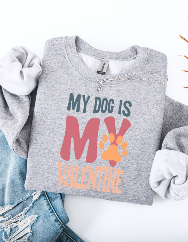 "My Dog is my Valentine" Heavy Blend Crewneck Sweater, Unisex- 7 colors - Image 8