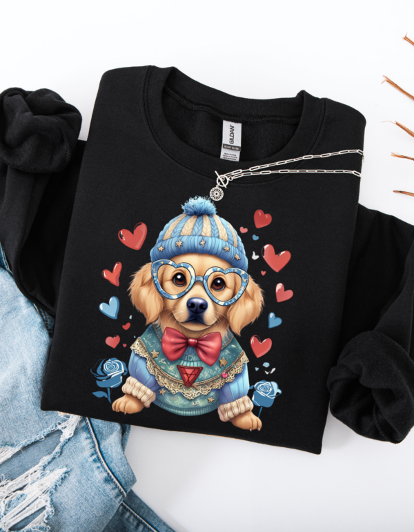 "Goldie Lots of Love" Heavy Blend Crewneck Sweater, Unisex- 7 colors Golden retriever Design - Image 9