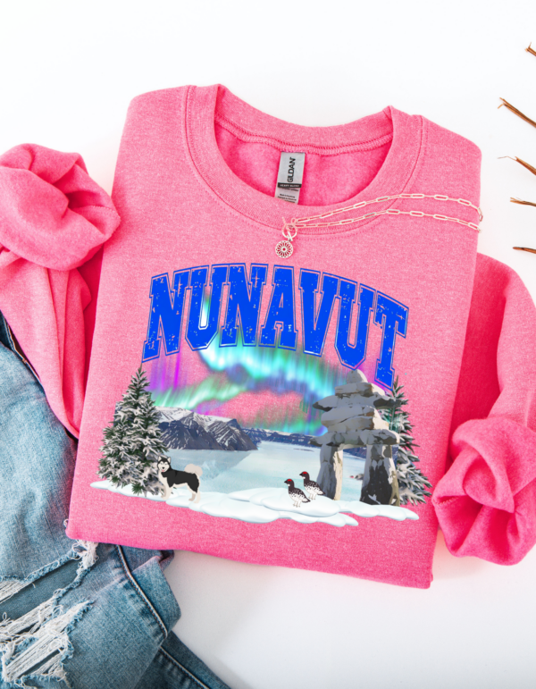 "Nunavut" Heavy Blend Crewneck Sweater, Unisex- 7 colors - Image 9