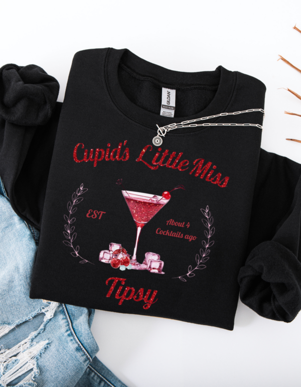 "Cupid's Little Miss Tipsy" Heavy Blend Crewneck Sweater, Unisex- 6 colors - Image 8