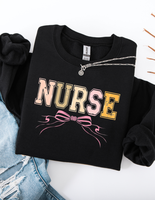 "Vintage Nurse " Heavy Blend Crewneck Sweater, Unisex- 7 colors - Image 9