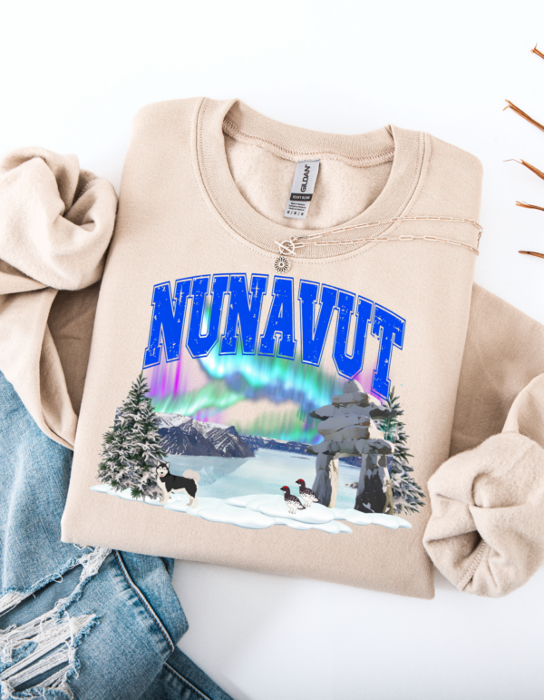 "Nunavut" Heavy Blend Crewneck Sweater, Unisex- 7 colors - Image 8