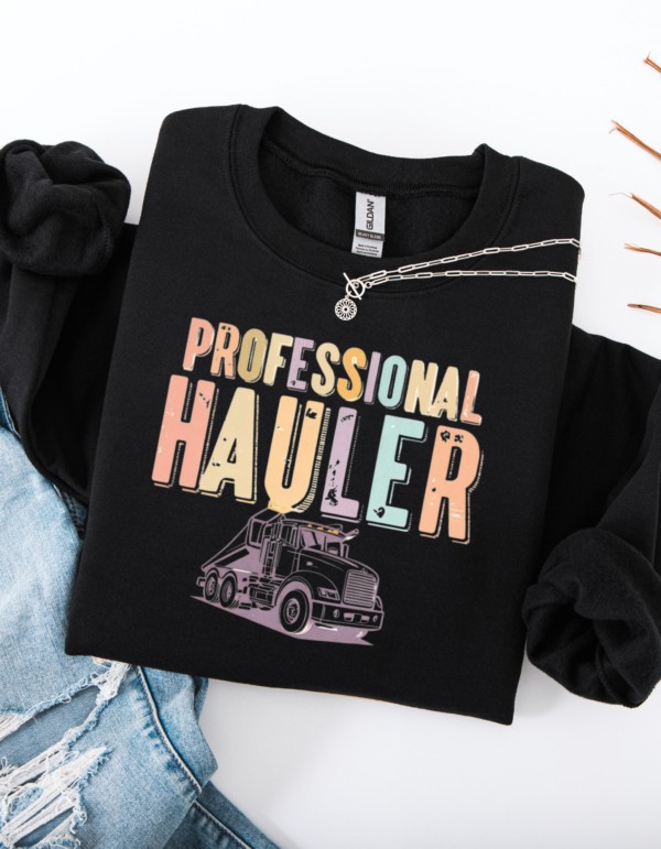 "Professional Hauler" Heavy Blend Crewneck Sweater, Unisex- 7 colors - Image 9