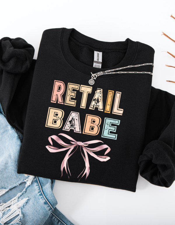 "Retail Babe" Heavy Blend Crewneck Sweater, Unisex- 7 colors