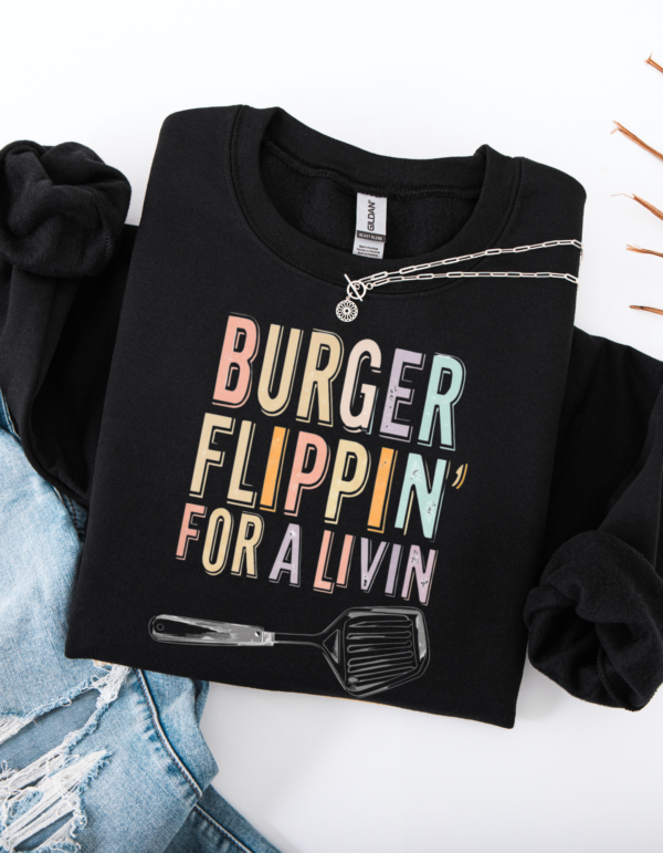 Burger Flippin / Crewneck Sweatshirt - Image 8