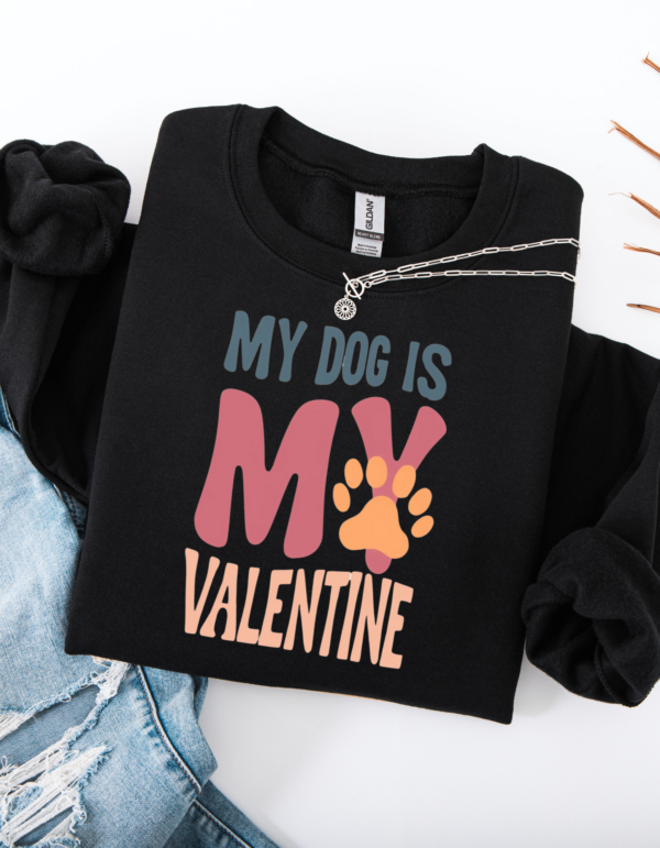 "My Dog is my Valentine" Heavy Blend Crewneck Sweater, Unisex- 7 colors - Image 9