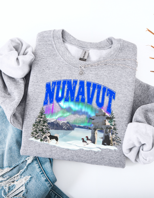 "Nunavut" Heavy Blend Crewneck Sweater, Unisex- 7 colors - Image 7