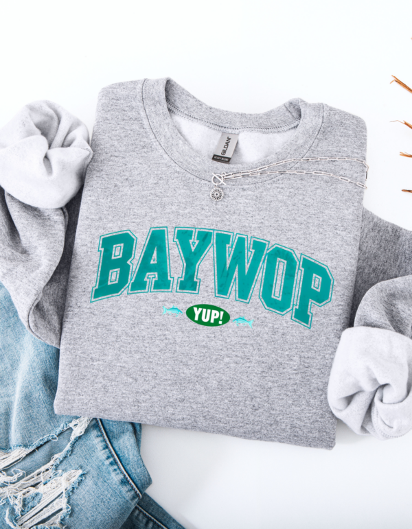 "Baywop Yup" Heavy Blend Crewneck Sweater, Unisex- 7 colors - Image 10