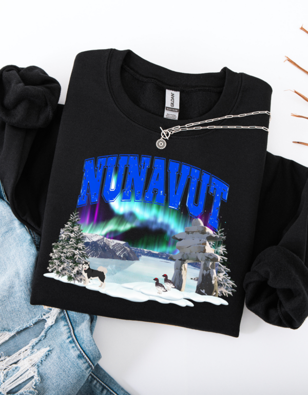 "Nunavut" Heavy Blend Crewneck Sweater, Unisex- 7 colors - Image 6