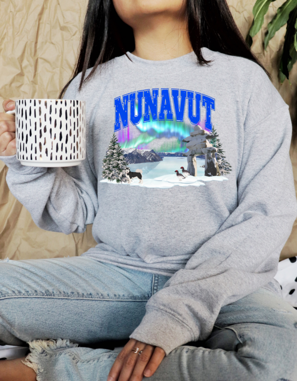 "Nunavut" Heavy Blend Crewneck Sweater, Unisex- 7 colors - Image 5