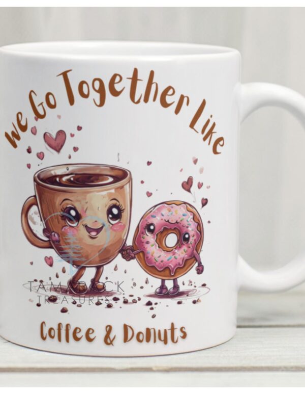 We Go Together Like Bacon & Eggs... Custom Valentine's Couples Mug – 8 Fun Food Pair Designs, Personalized with Names if desired - Image 4