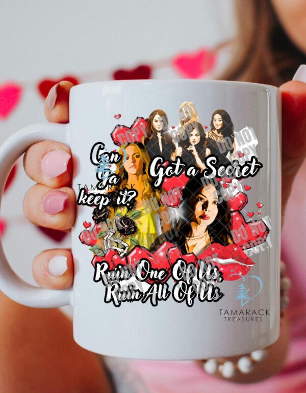 "Got a Secret" Best Friend TV Show Inspired Valentine’s Day Mug - Image 3