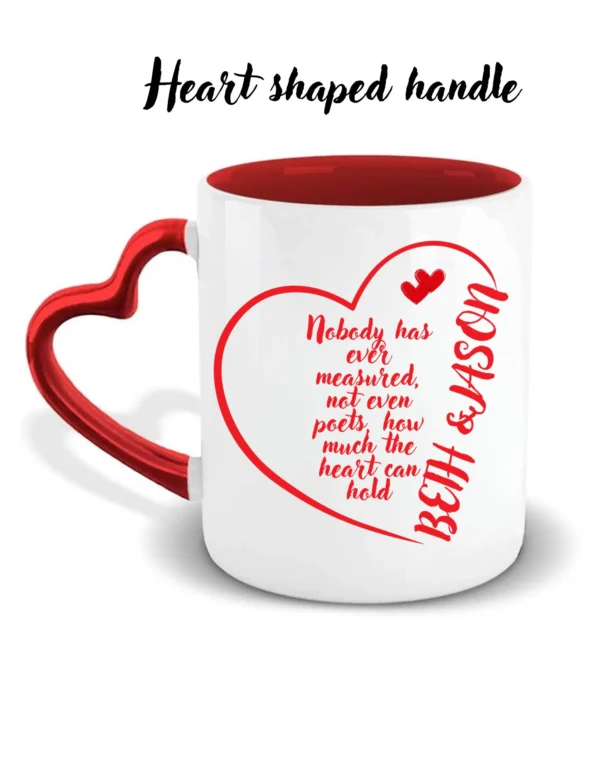 Custom Photo Mug – Name Heart with Custom Quote, Personalized Valentines, Engagement, Couples Gift - Image 7