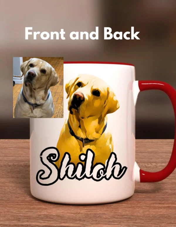 Custom Cartoonized Portrait Coffee Mug – Personalized Text & Graphics, Microwave & Dishwasher Safe - Image 4