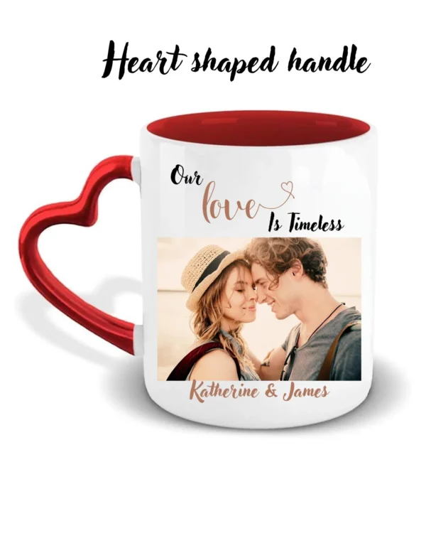 Vintage Style Love Couples Photo Mug - Love is Timeless