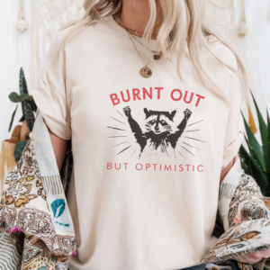 "Burnt Out" Heavy Blend Tee-Sand