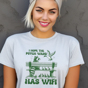 "Hope the Psych Ward Has WIFI" Heavy Blend Tee-White