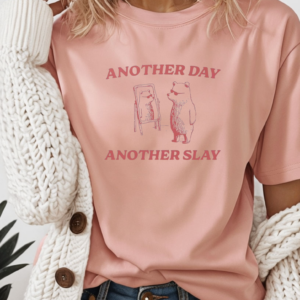 "Another Day Another Slay" Heavy Blend Tee-Pink