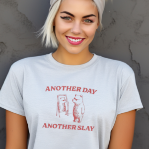 "Another Day Another Slay" Heavy Blend Tee-White