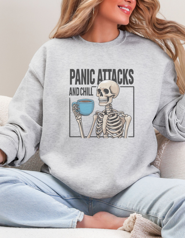 Panic Attacks and Chill/ Crewneck Sweatshirt - Image 3