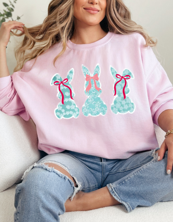 Lace Bunny/ Crewneck Sweatshirt - Image 3