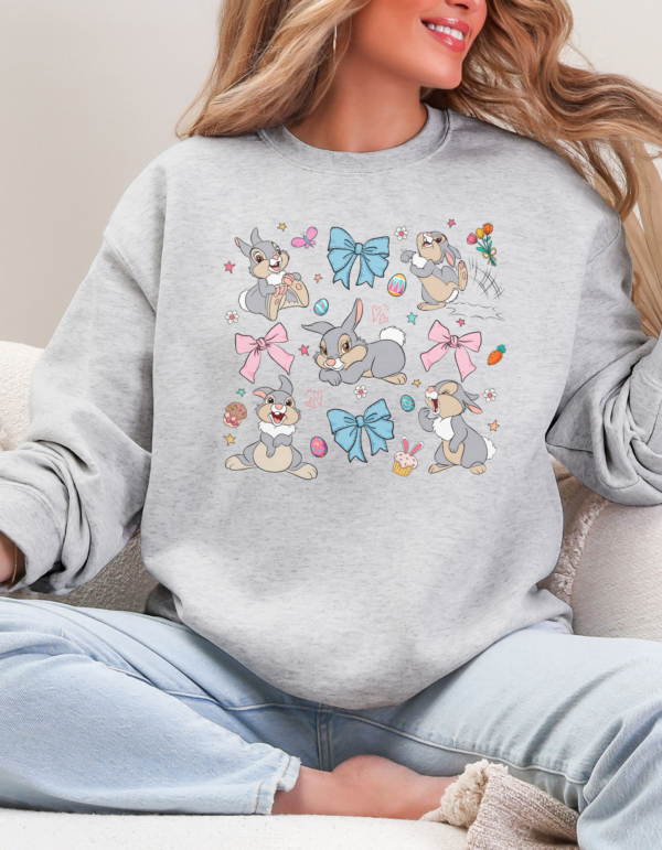 Cartoon Rabbit/ Crewneck Sweatshirt - Image 3