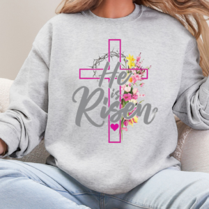 "He is Risen" Heavy Blend Crewneck -Unisex fit