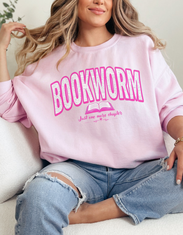 Bookworm Varsity With Sleeve/ Crewneck Sweatshirt - Image 2