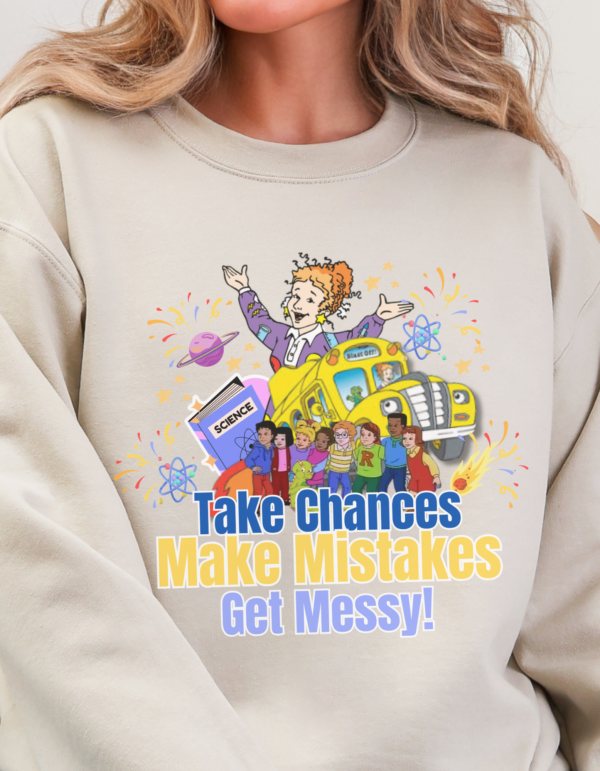 Make Mistakes Magic School Bus Inspired/ Crewneck Sweatshirt - Image 4