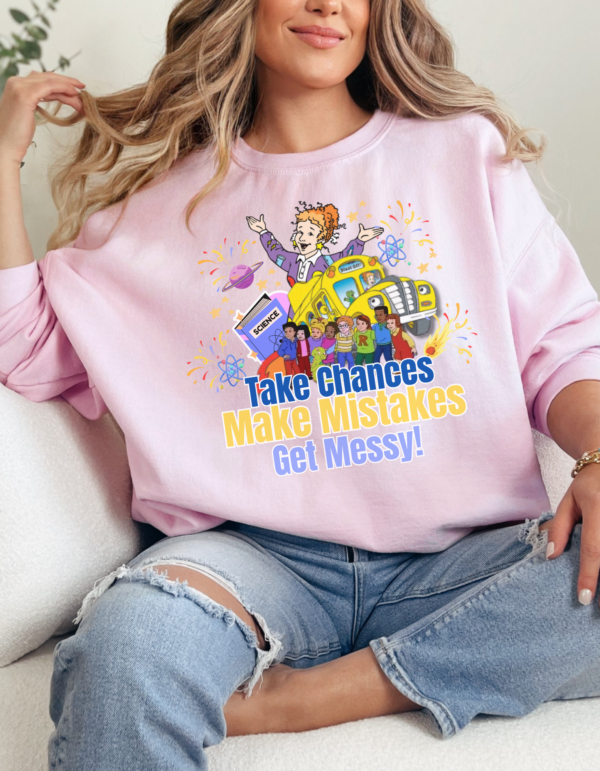 Make Mistakes Magic School Bus Inspired/ Crewneck Sweatshirt - Image 3