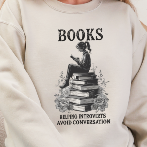 "Books avoid Conversations" Heavy Blend Crewneck