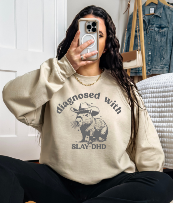 Diagnosed With Slay-DHD" / Crewneck Sweatshirt