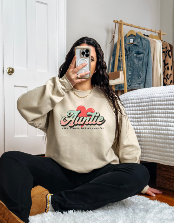 Retro Style Auntie/  Crewneck Sweatshirt - Image 3