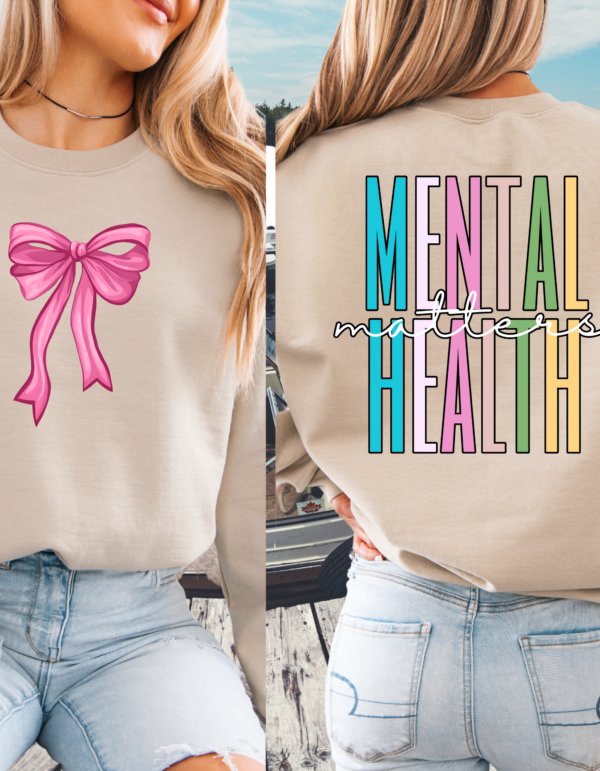 Mental Health Coquette/ Crewneck Sweatshirt - Image 3