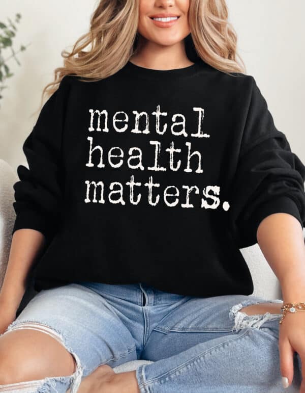 Vintage Style Mental Health Matters/ Mental Wellness Crewneck Sweatshirt