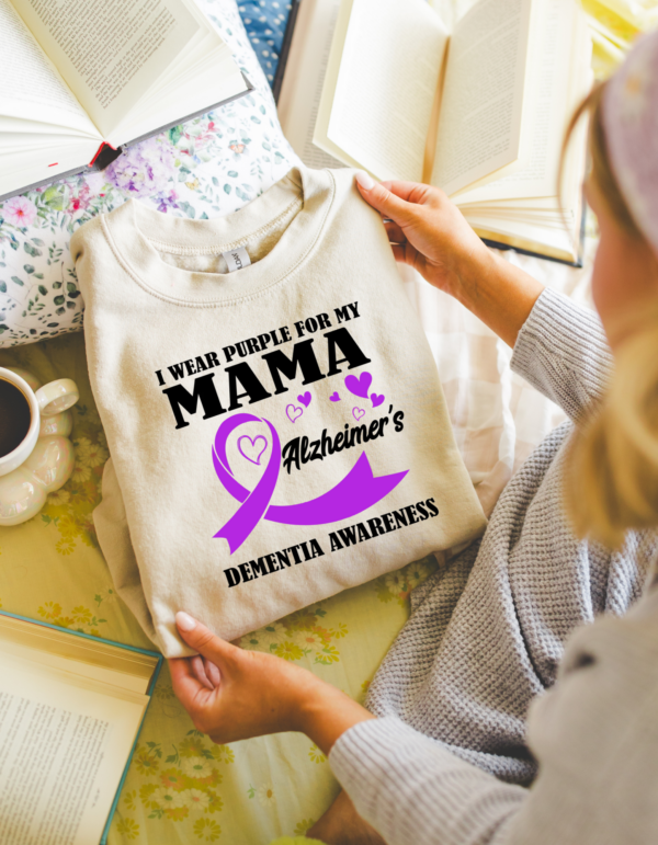 Purple For My Mama/ Altzheimer Awareness Crewneck Sweatshirt