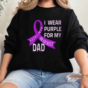 "Purple for my Dad-Alzheimer Awareness" Heavy Blend Crewneck