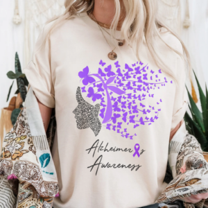 "Alzheimer Awareness" Heavy Blend Tee-Sand