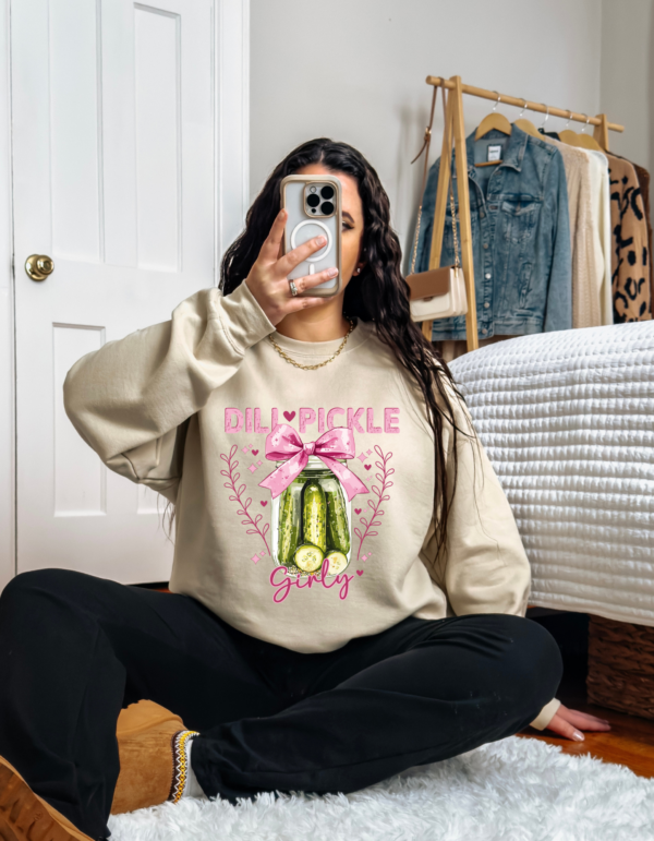 Dill Pickle Girly/ Crewneck Sweatshirt - Image 2