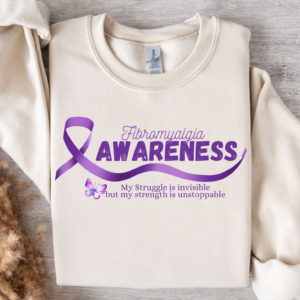 Fibromyalgia Awareness/ Crewneck Sweatshirt