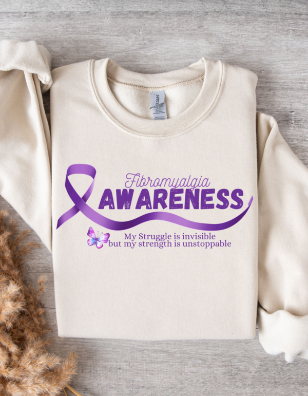 Fibromyalgia Awareness/ Crewneck Sweatshirt