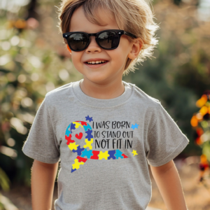 "Born To Stand Out Not Fit In"-Disability Awareness-Baby Tee