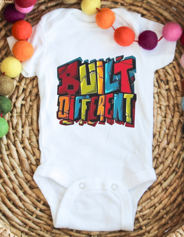 "Built Different"-Baby Onesie - Image 2