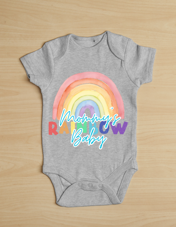 "Mommys Rainbow Baby-"Infertility Awareness-Baby Onesie - Image 3