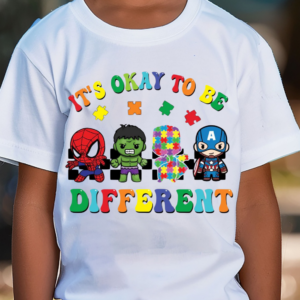 "It's Ok To Be Different SuperHero"-Youth Tee