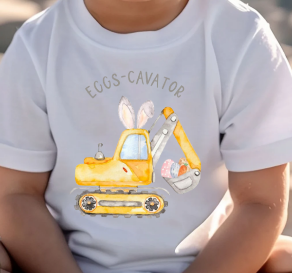 "Eggs-Cavator"-Baby Tee