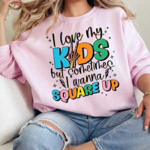 Square Up With My Kids/ Crewneck Sweatshirt