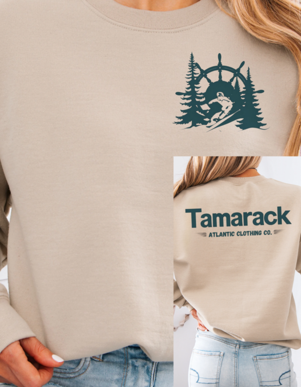 Tamarack Atlantic Clothing Co. Branded- Heavy Blend Snowboarding Crewneck -with sleeve design - Image 3