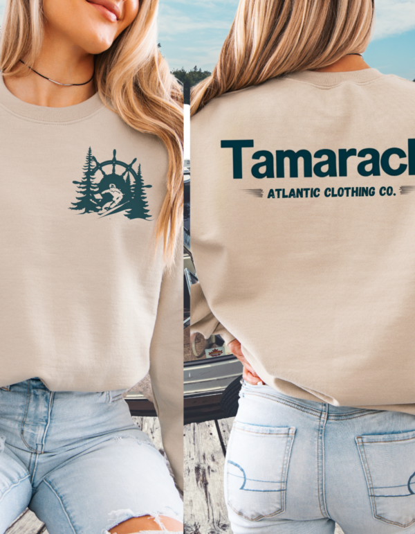 Tamarack Atlantic Clothing Co. Branded- Heavy Blend Snowboarding Crewneck -with sleeve design - Image 4