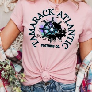 Tamarack Atlantic Clothing Co. Branded Heavy Blend Tee-Pink